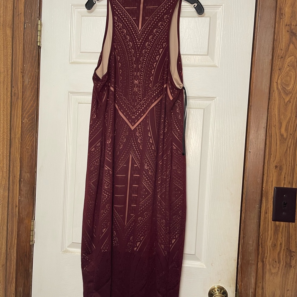 Burgundy Racerback MIDI Dress